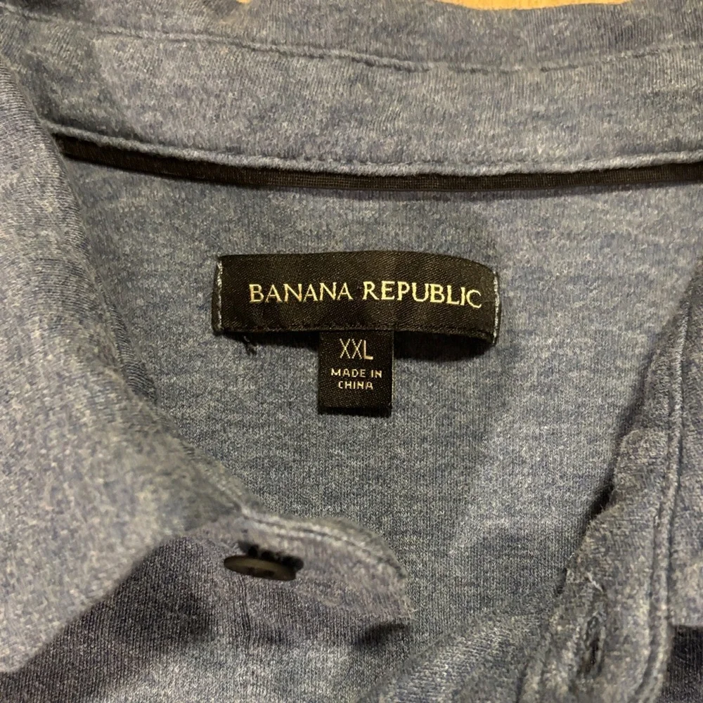 4- Banana Republic Heathered Blue Polo Shirt